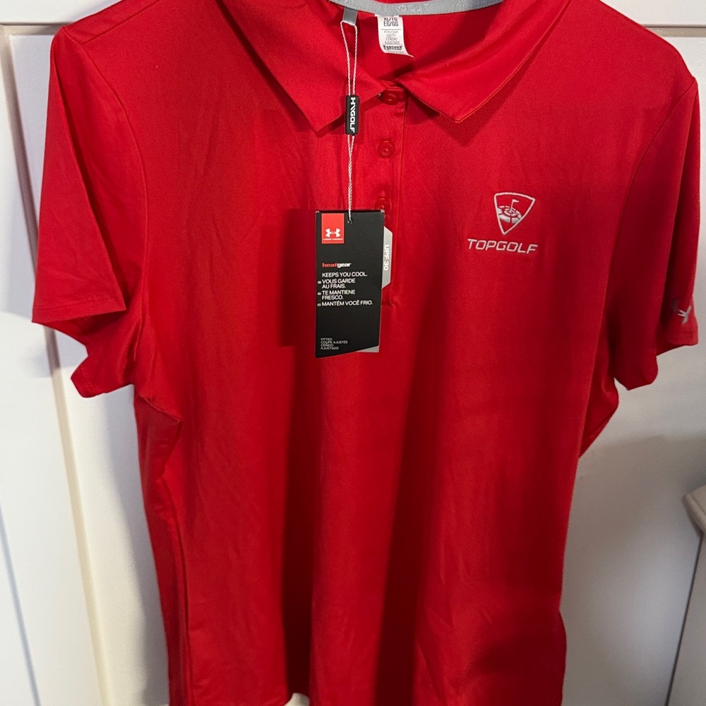 Under Armour Bright Red Golf Polo